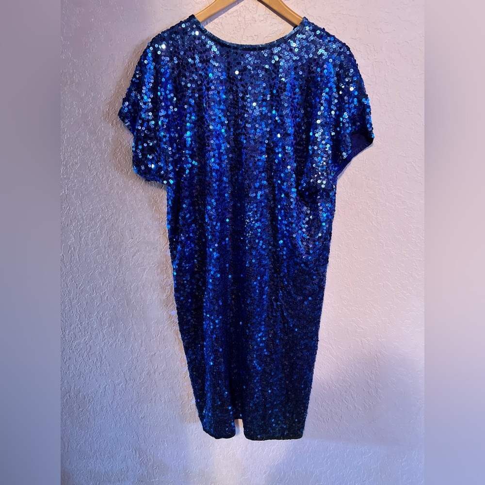 Blue Sequin Dress